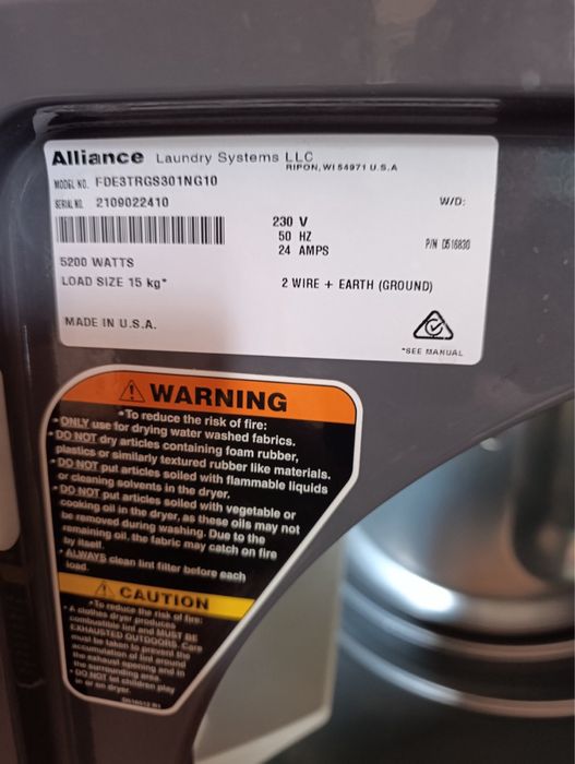 Продаётся профессиональная сушильная машина Alliance Laundry Systems