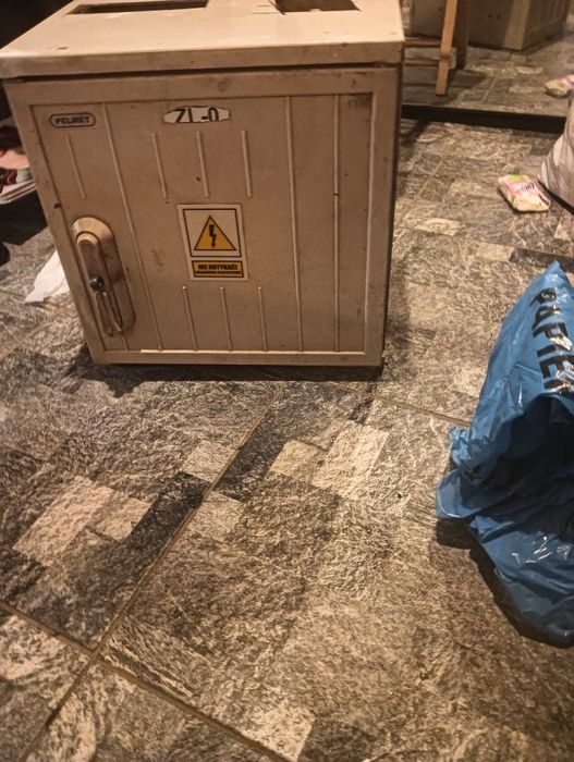 Skrzynka na prąd na budowę