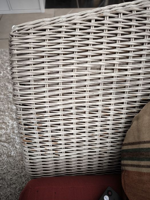 Sofa em ratan vintage