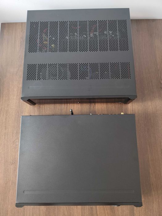 Wzmacniacz stereo Emotiva PT1 + A2, pilot, kartony, stan IDEALNY
