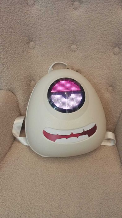 Mochila infantil com led Branca