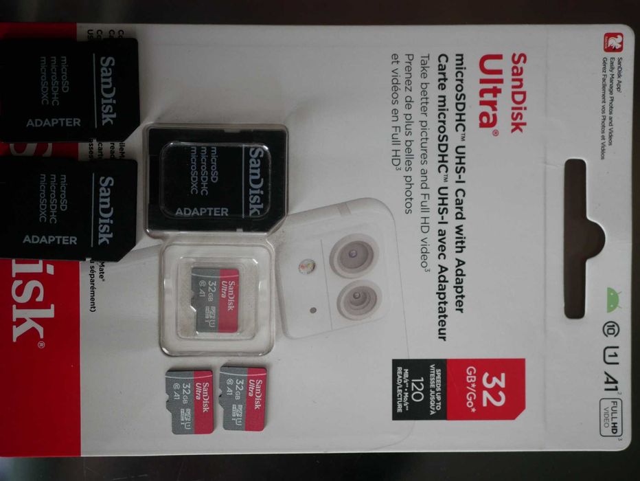 3x Sandisk micro sd SDHC 32GB karta pamięci