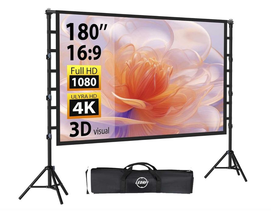 Tela de projeção 180 polegadas com tripé