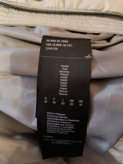 Зимова куртка пуховик S. Oliver 2xl 56 UK 20 xxl