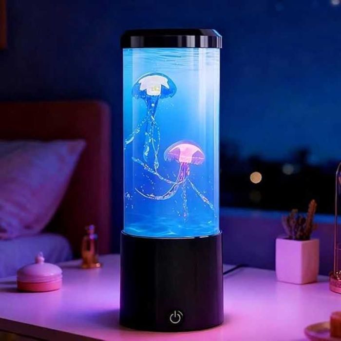 Lampa Nocna Lava Meduzowa Akwarium USB Różne Kolory Pływające Meduzy