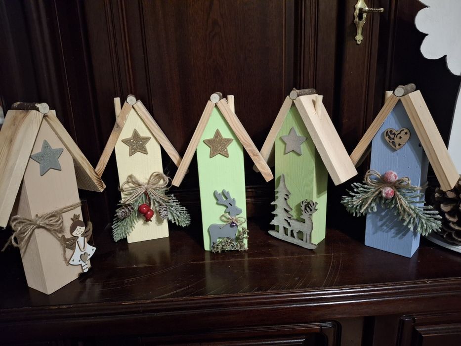 Domki dekoracja swiateczna