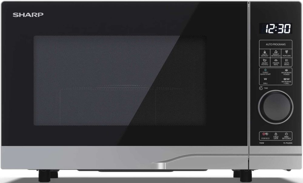 Kuchenka mikrofalowa SHARP YC-PG204AE-S 700W 20L Srebrno-czarny