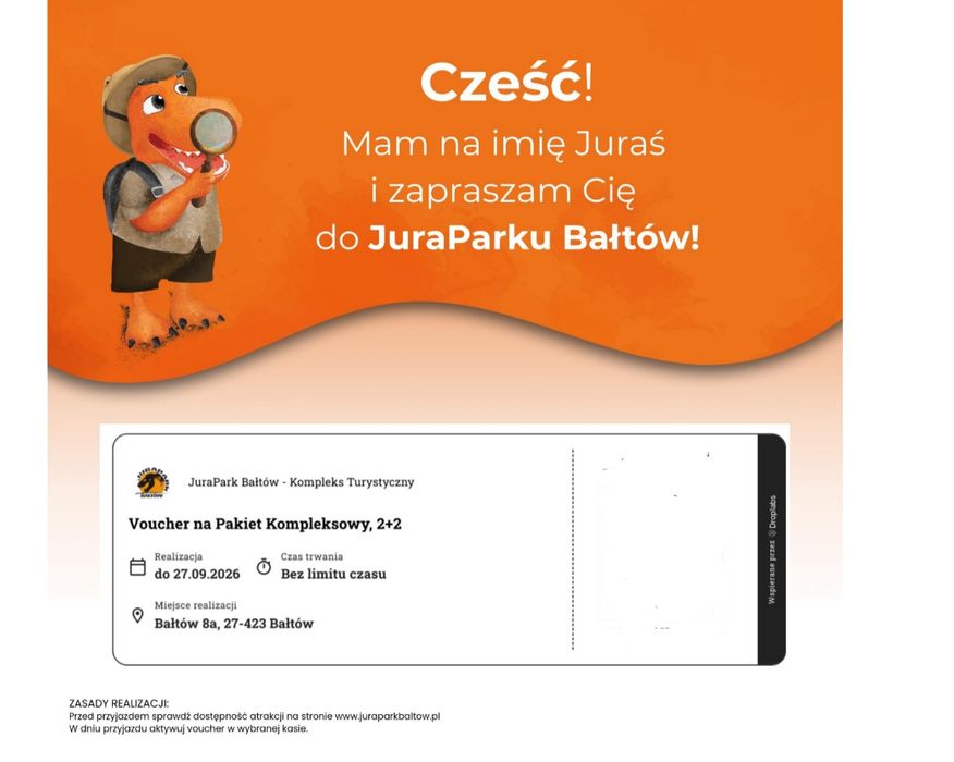 Jurapark  bilet kompleksowy 2+2 Bałtów
