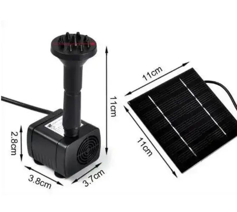 Фонтан на сонячній панелі