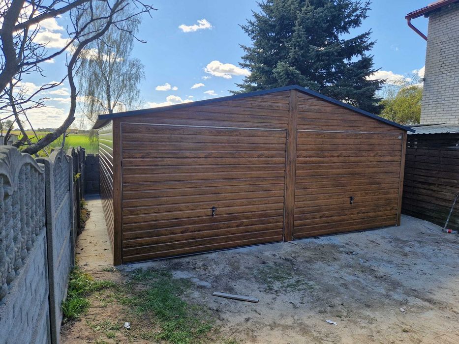 Garaż Blaszany 6m na 6m Premium Garaż blaszak Garaże blaszane 6x6 7x6 8x6 9x6 Producent !!!