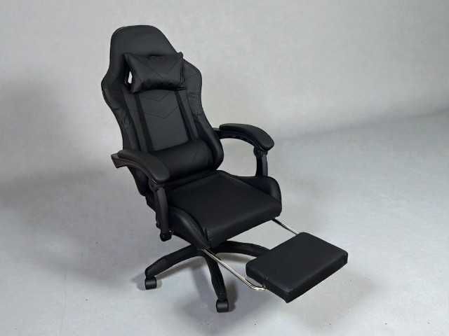 Fotel Gamingowy Obrotowy Podnóżek Krzesło Biurowe