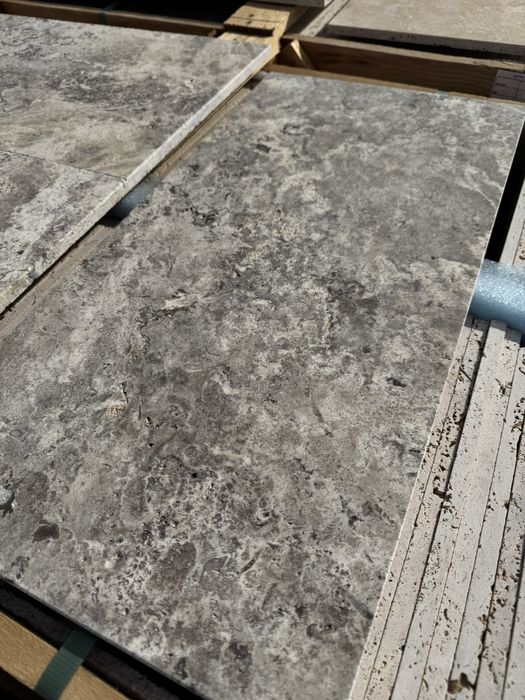 Травертин плитка Silver Натуральний камінь турецький