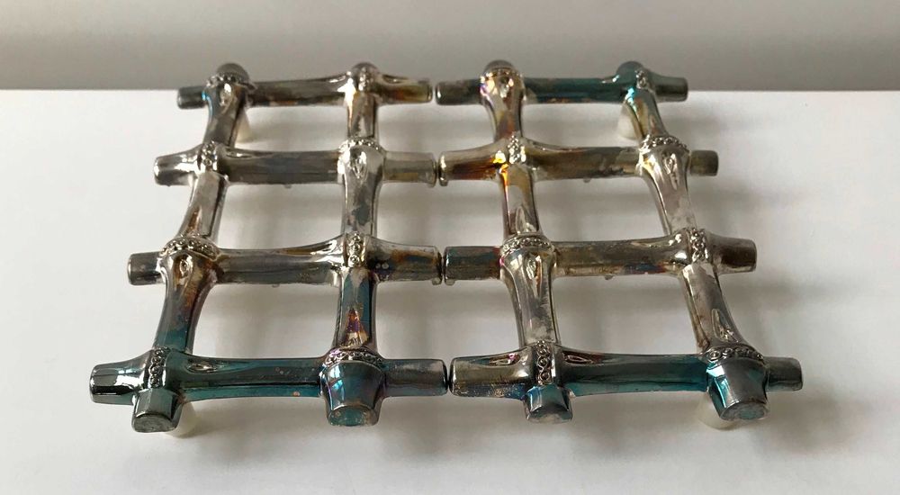 Extendable Metal Tray Stand with Silver Plating445677525806632963