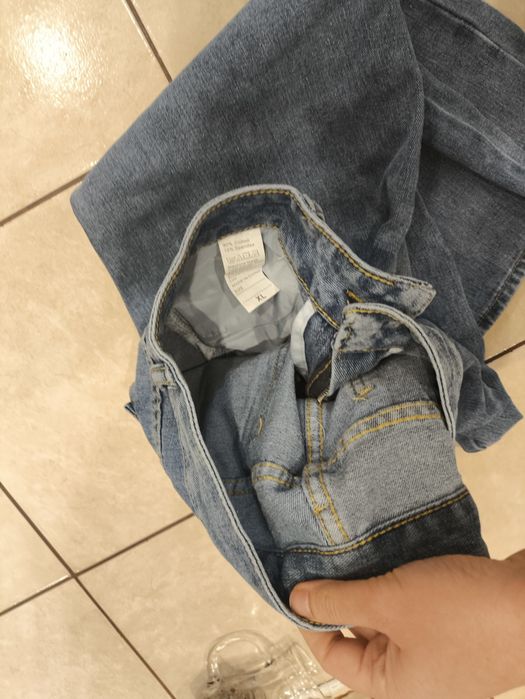 Spodnie jeansowe boyfriend mimfit papierbag 42 XL