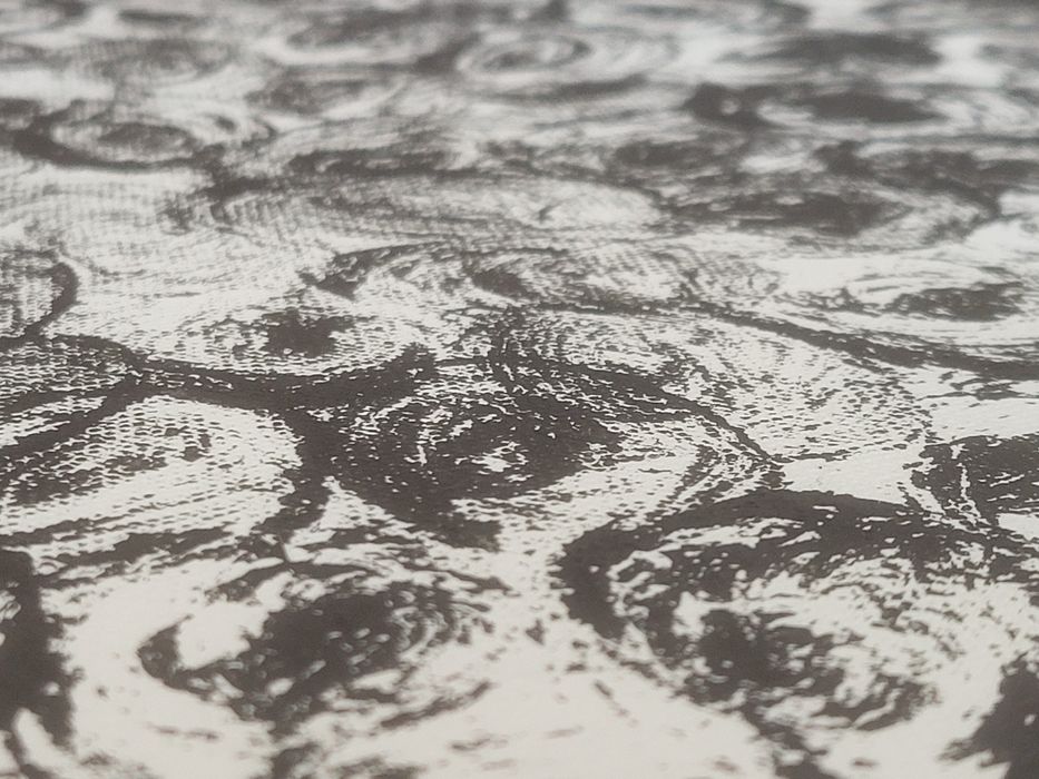 Obraz ręcznie malowany techniką stemplowania farbą 46 x38 cm