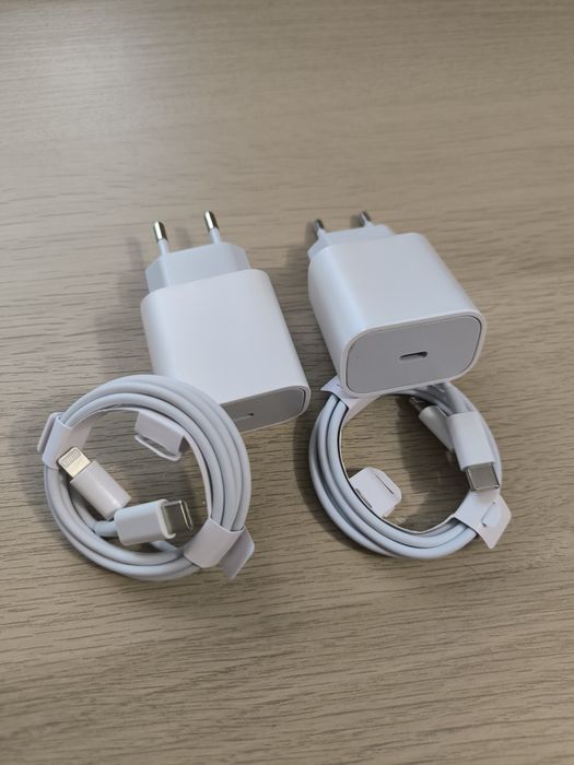 NOWY ZESTAW 2x Ładowarka 20W do telefonu + 2x kabel Lightning