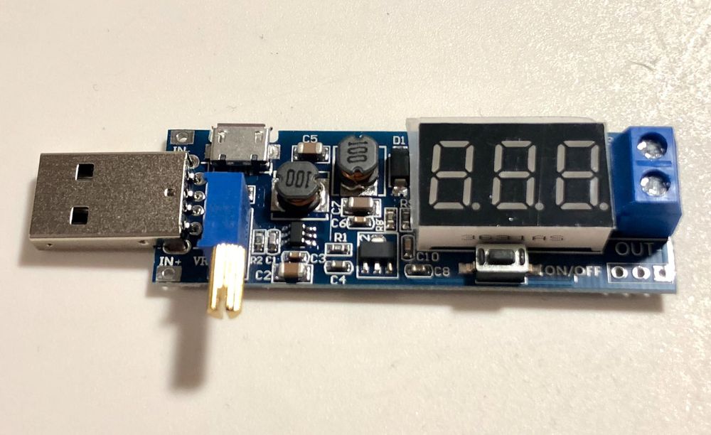 USB адаптер преобразователь напряжения 1,2-24V  5V,9V,12V