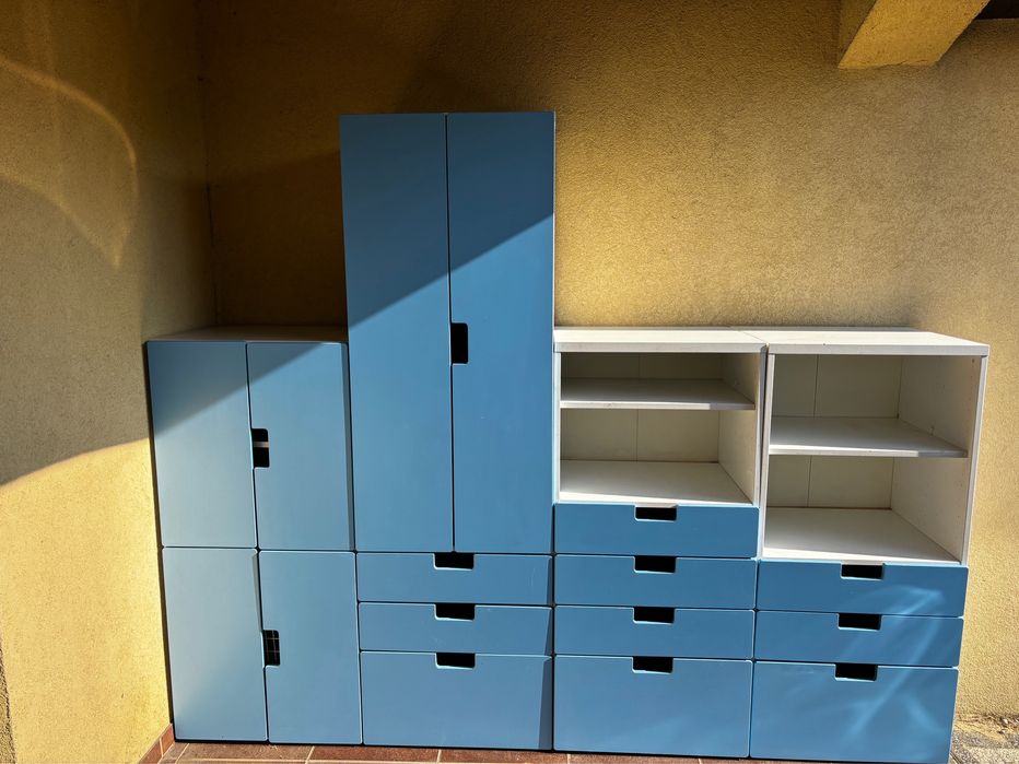 Zestaw mebli dziecięcych IKEA STUVA – szafa, szafki, szuflady, koszyki + GRATIS