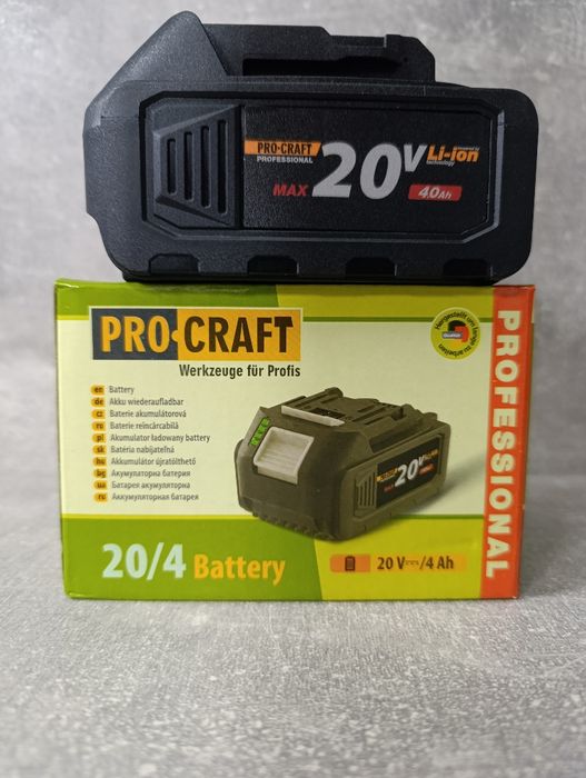 Акумуляторна батарея Procraft Battery20/4 (20В, 4Аг)