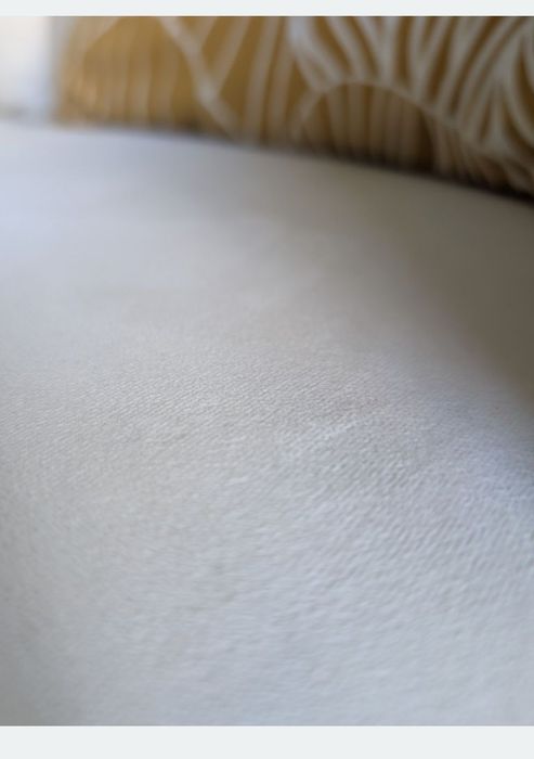 Sofa biała kremowa welur modułowa
