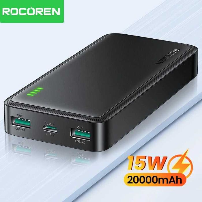 Павербанки Rocoren на 20000 та 30000 mAh