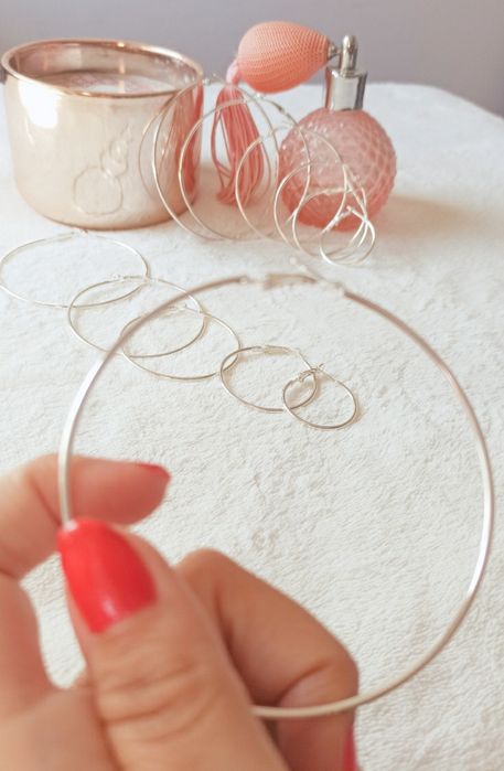 6 pares de Argolas Prateadas