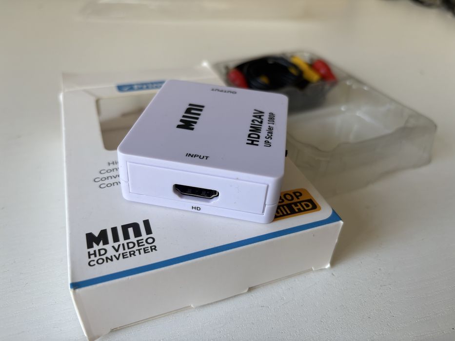 Conversor de video alta definição - HDMI para Mini AV 720p para 1080p