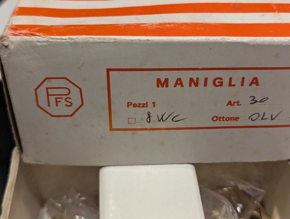 Дверна фурнітура PFS Pasini ручки відкривання з накладками Італійські