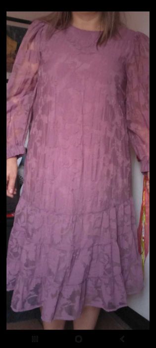 Vestido cerimónia ou cocktail solto, rosa/lilás - 38 - C&A Premium