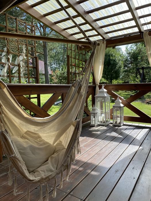 Domki w sam las. Domek Bory Tucholskie nad jeziorem