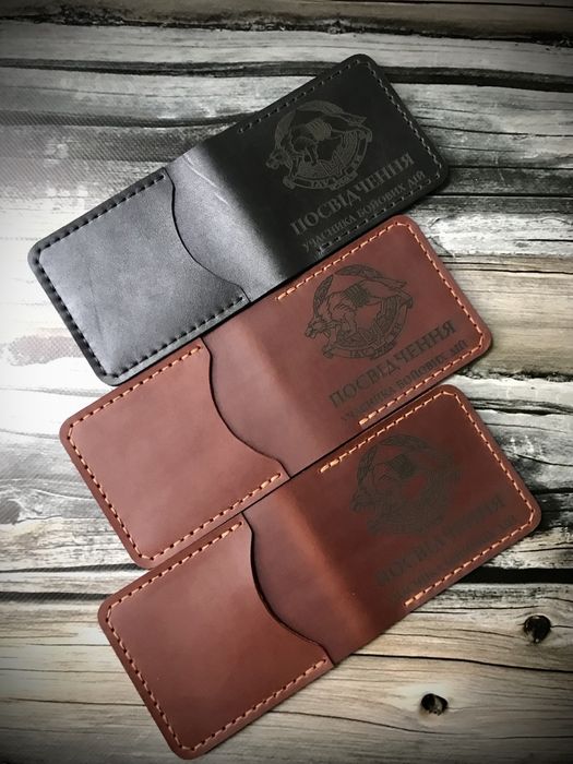 Обкладинка на посвідчення УБД,ССО,учасника бойових дій.Кожаная обложка