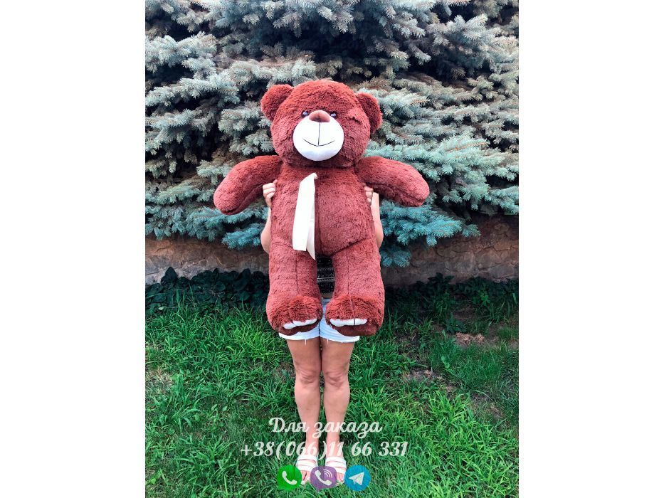 Плюшевый мишка коричневый 100 см.Мягкая игрушка.Купить мишку.Медведь