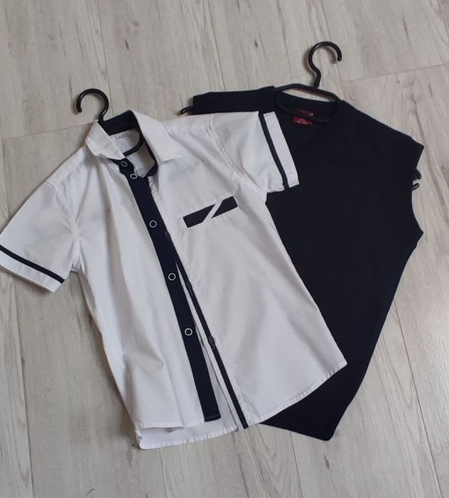 Biała Koszula chłopięca 128