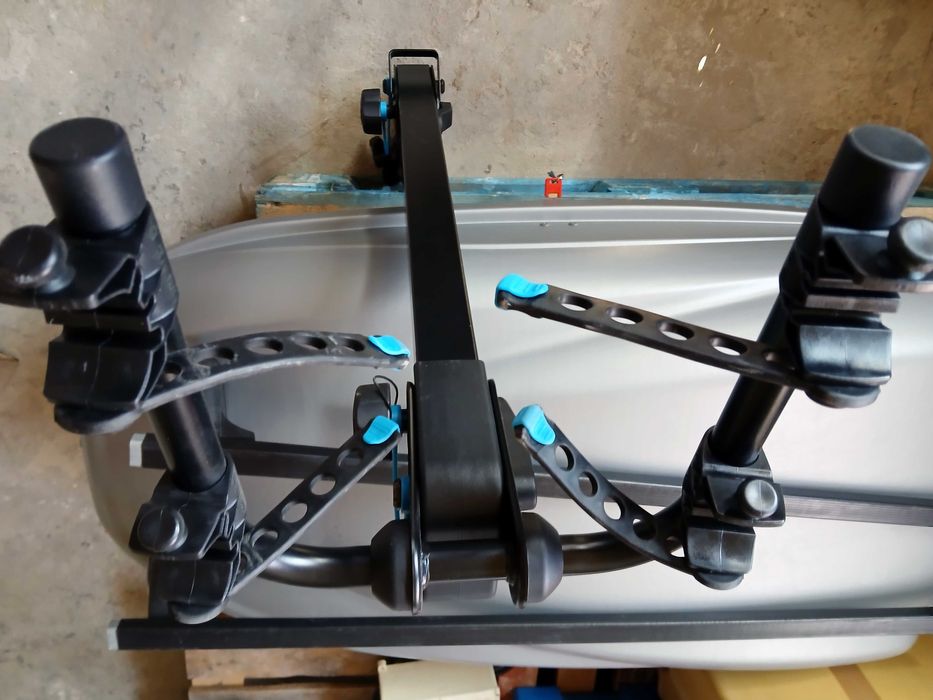 Mala Tejadilho 240L, Barras ORIGINAIS HONDA, Suporte PARA 2 BICICLETAS