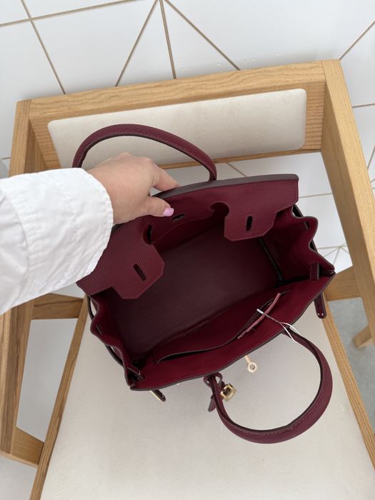 Сумка Hermes Birkin 30 Burgundy бургунді
