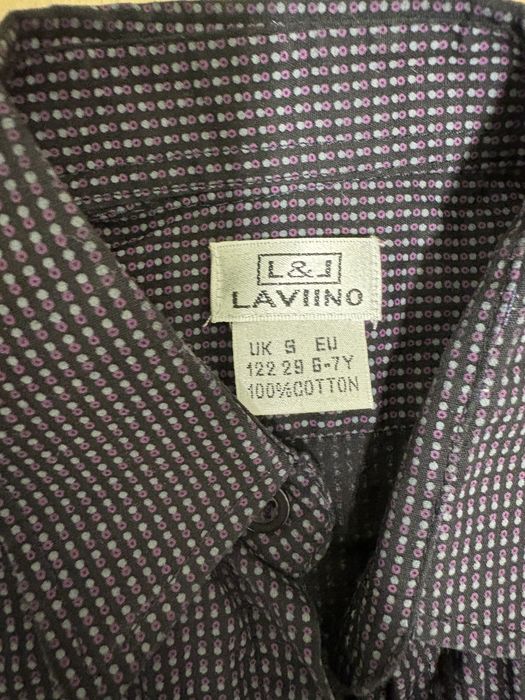 Koszule 122 H&M niebieska i granatowa