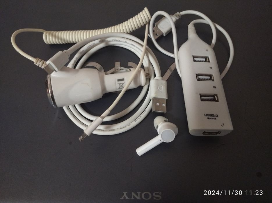 Кабель зарядки, зарядное 12в  usb хаб.