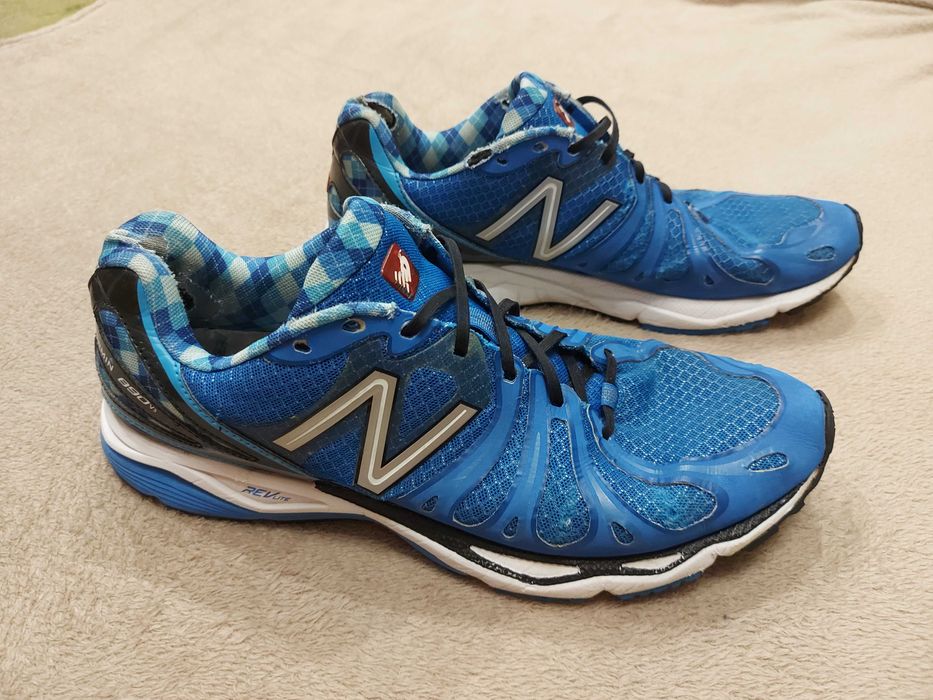 Колаборація із GARMIN Sharp спортивні кросівки New Balance 890 v3 REVlite 520 v8 Нью Беланс сині із білим Спортивные кроссовки Нев Баланс синие белые