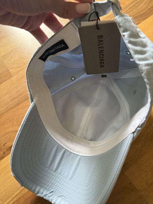 Czapka z daszkiem Balenciaga błękitna