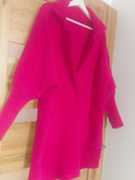 Płaszcz alpaka fuksja