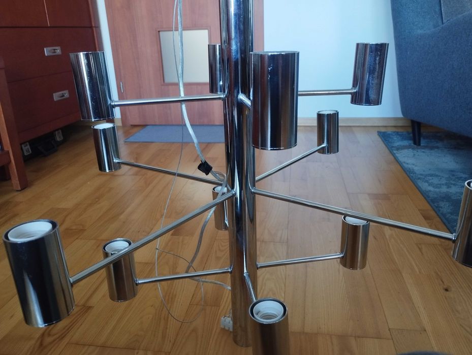 żyrandol chromowany