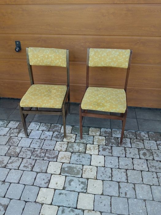 Krzesełko krzesło drewniane prl vintage