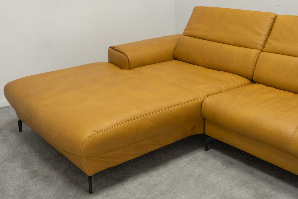 NAROŻNIK PIEDROO Musztardowy rozkładany 303x191cm BGM24.pl B 9819 -50%