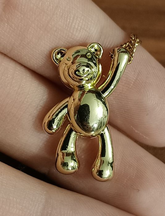 Naszyjnik miś, stal nierdzewna