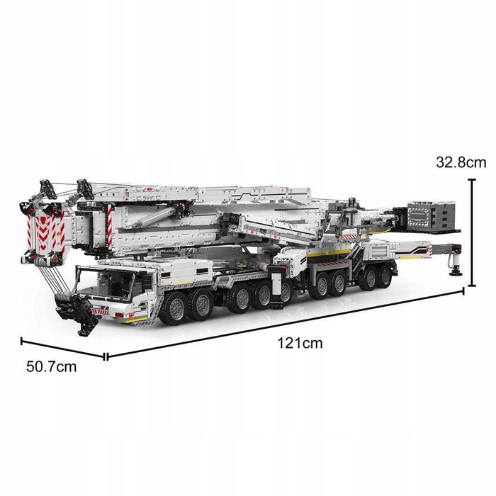 Klocki Mould King 17007 Dźwig Żuraw Liebherr LTM Ciężarówka na Pilota RC