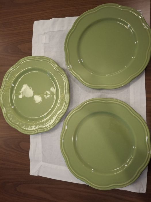 Conjunto de 3 pratos rasos