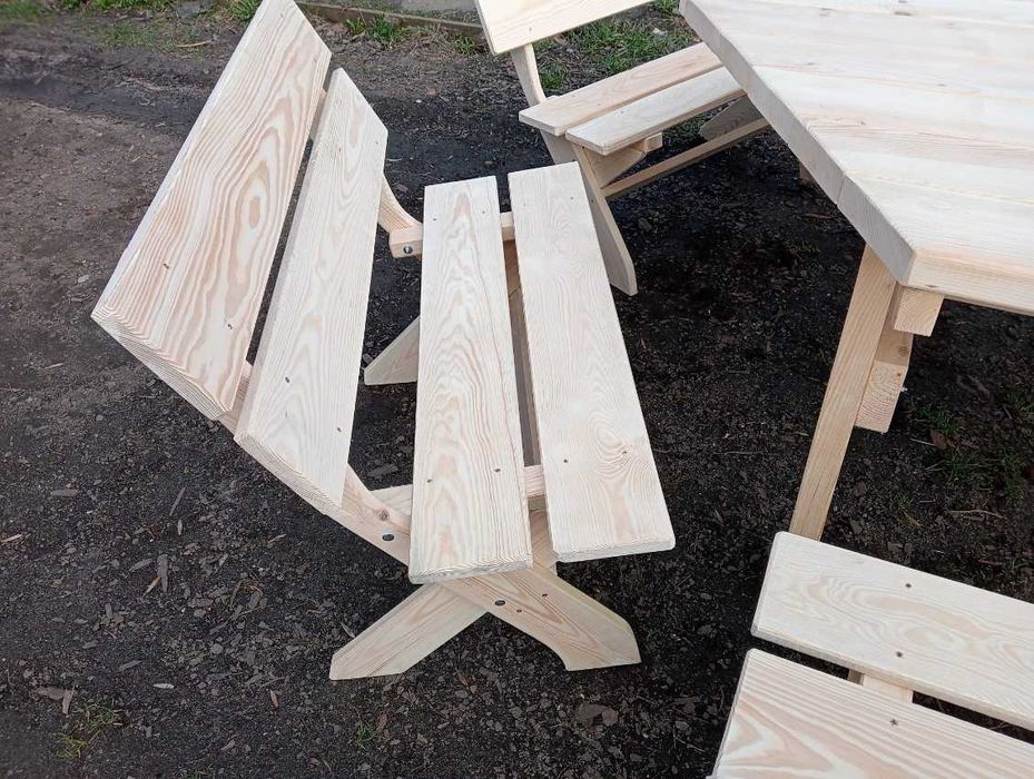 Meble Ogrodowe 12 osób stół + 6 ławek Od ręki!
