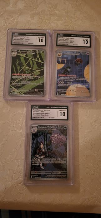 Graded slabs CGC 10 Destined Rivals Team Rocket's Illustration Rare