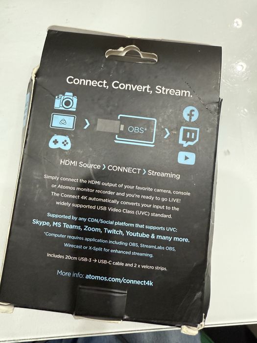 CONNECT konwerter HDMI-USB, 4K Video/Audio, Stream