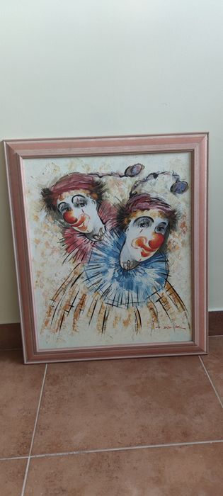 Vendo quadro com moldura rosa em excelente estado